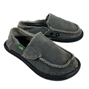 Sanuk Kids Vagabond Gray Loafers Slip-On Shoes Size 13